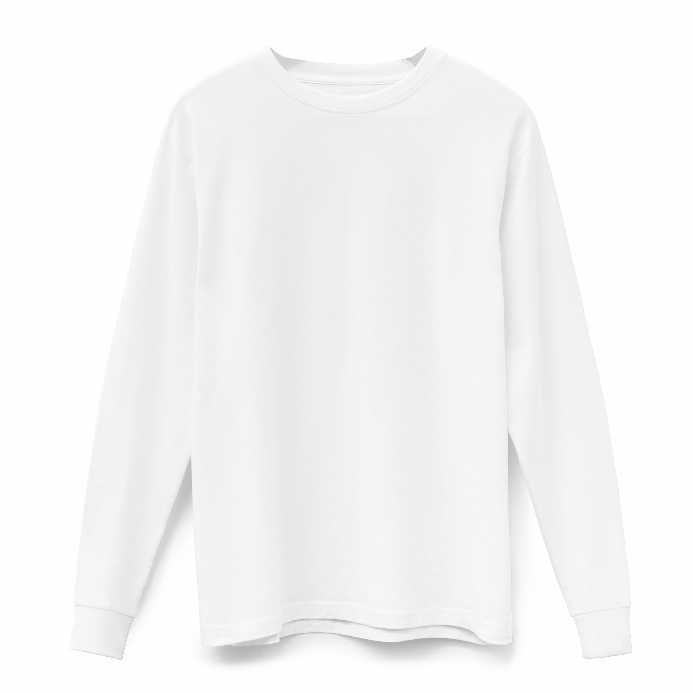 Original Favorites American Grown Supima 100 Percent Cotton 6oz Long Sleeve T Shirt in White
