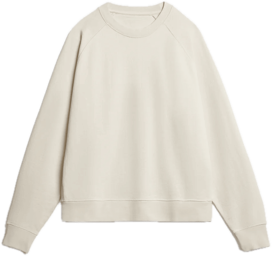 Original Favorites Mineral Ultra Heavyweight Organic French Terry Crew in Parchment