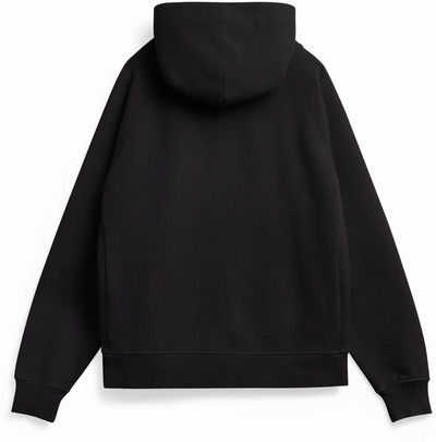 Am image of a Custom Original Favorites Mineral Ultra Heavyweight Organic French Terry Hood in Black!