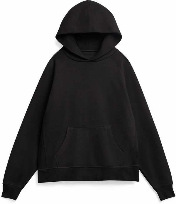 Am image of a Custom Original Favorites Mineral Ultra Heavyweight Organic French Terry Hood in Black!