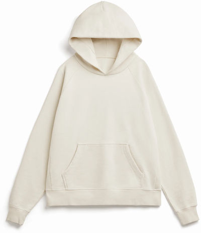 Am image of a Custom Original Favorites Mineral Ultra Heavyweight Organic French Terry Hood in Parchment!