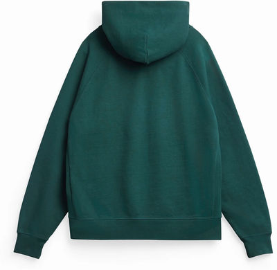 Am image of a Custom Original Favorites Mineral Ultra Heavyweight Organic French Terry Hood in Pine!