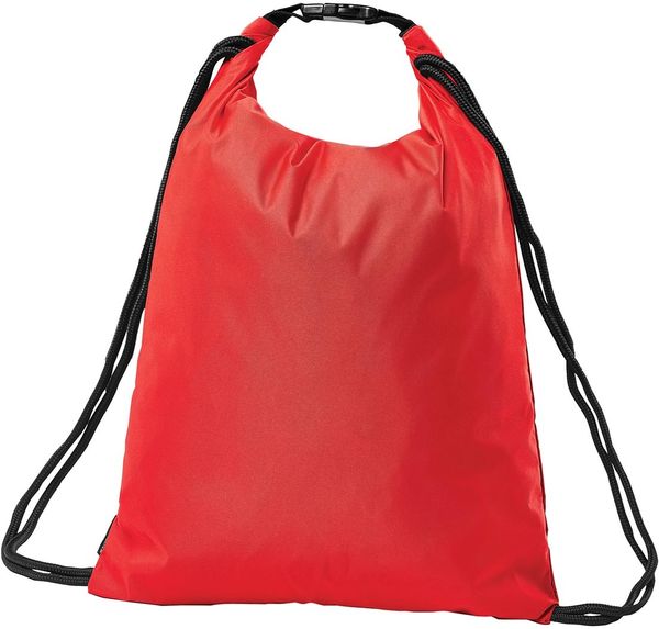 Am image of a Custom Hapuna Cinch Bag in Red/Black!