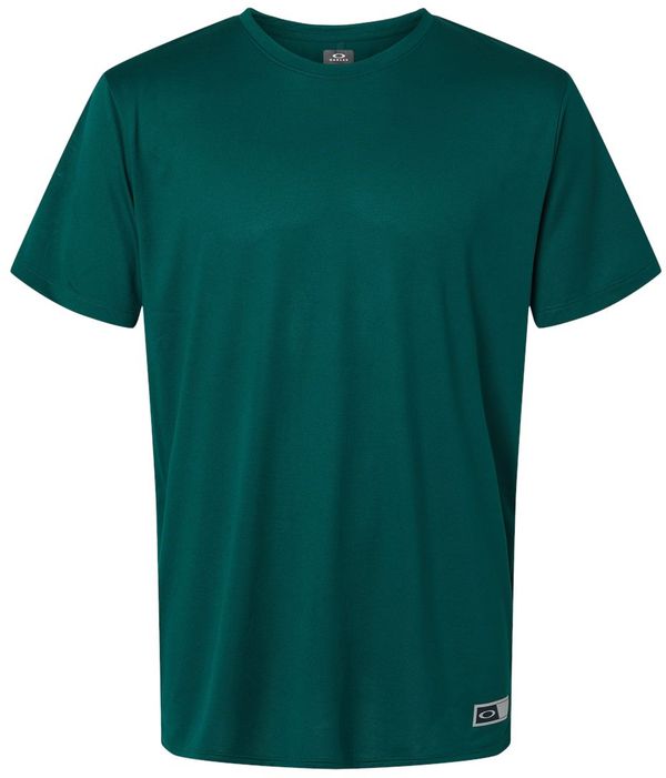 Am image of a Custom Oakley Team Issue Hydrolix T Shirt in Team Fir!