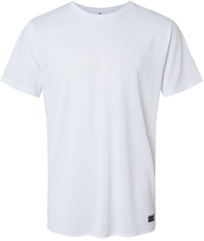Am image of a Custom Oakley Team Issue Hydrolix T Shirt in White!