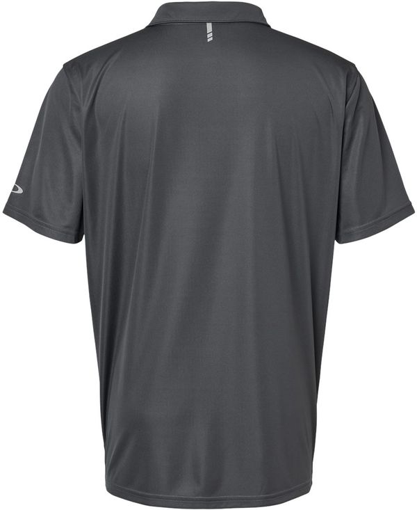 Am image of a Custom Oakley Team Issue Hydrolix Polo in Forged Iron!