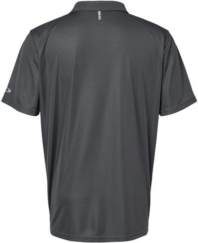 Am image of a Custom Oakley Team Issue Hydrolix Polo in Forged Iron!