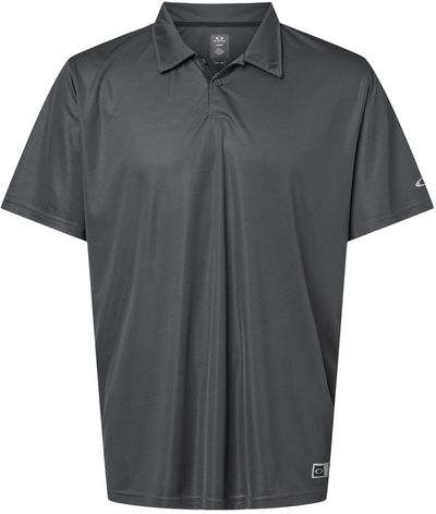 Am image of a Custom Oakley Team Issue Hydrolix Polo in Forged Iron!