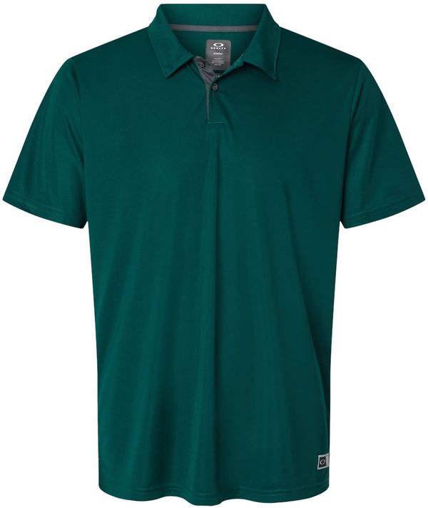 Am image of a Custom Oakley Team Issue Hydrolix Polo in Team Fir!