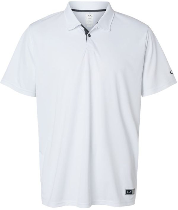 Am image of a Custom Oakley Team Issue Hydrolix Polo in White!
