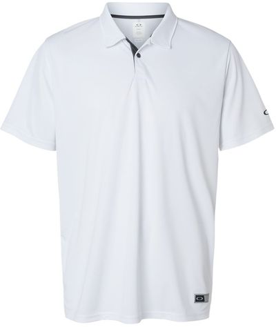 Am image of a Custom Oakley Team Issue Hydrolix Polo in White!