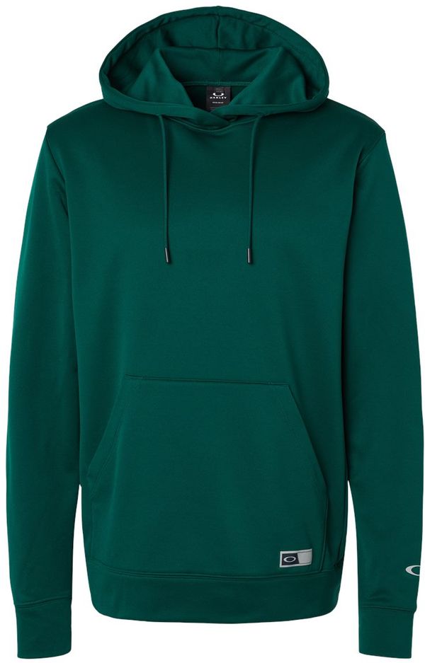 Am image of a Custom Oakley Team Issue Hydrolix Hooded Sweatshirt in Team Fir!