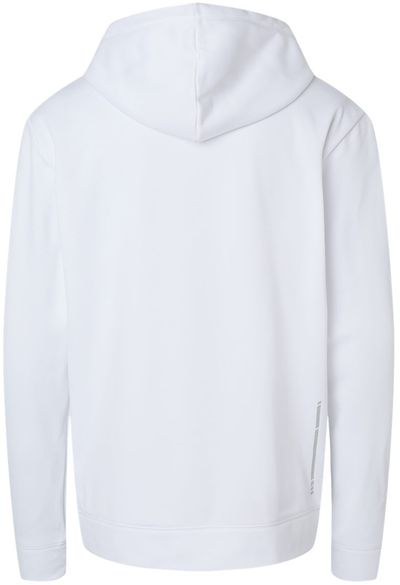 Am image of a Custom Oakley Team Issue Hydrolix Hooded Sweatshirt in White!