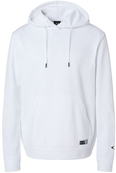 Am image of a Custom Oakley Team Issue Hydrolix Hooded Sweatshirt in White!