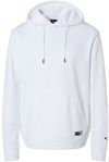 Am image of a Custom Oakley Team Issue Hydrolix Hooded Sweatshirt in White!