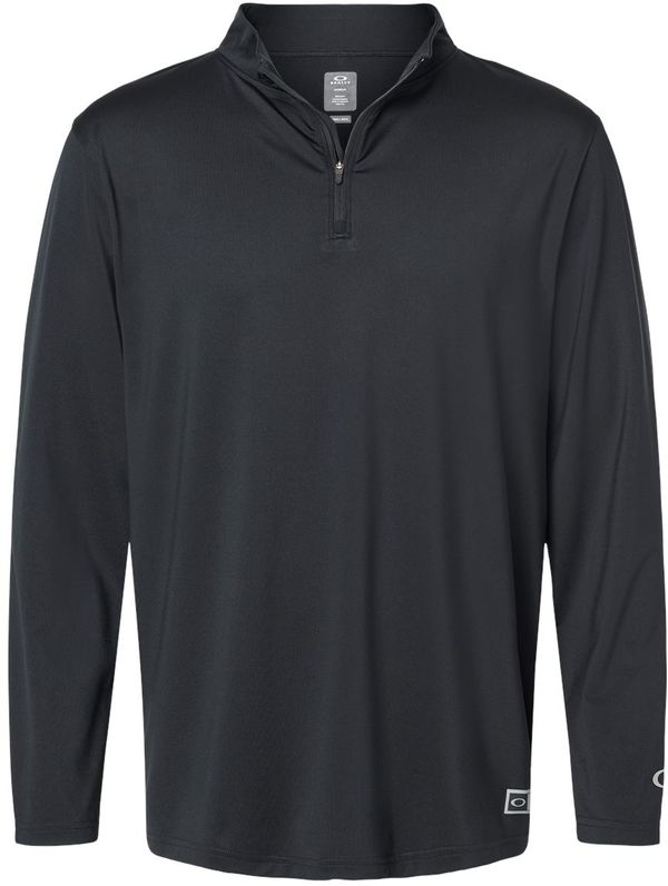 Am image of a Custom Oakley Team Issue Podium Quarter Zip Pullover in Blackout!