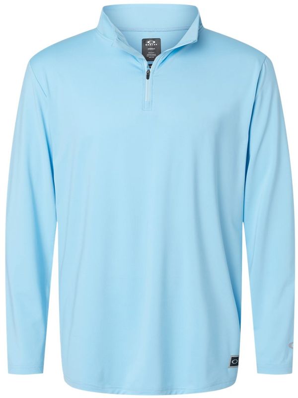 Am image of a Custom Oakley Team Issue Podium Quarter Zip Pullover in Carolina Blue!