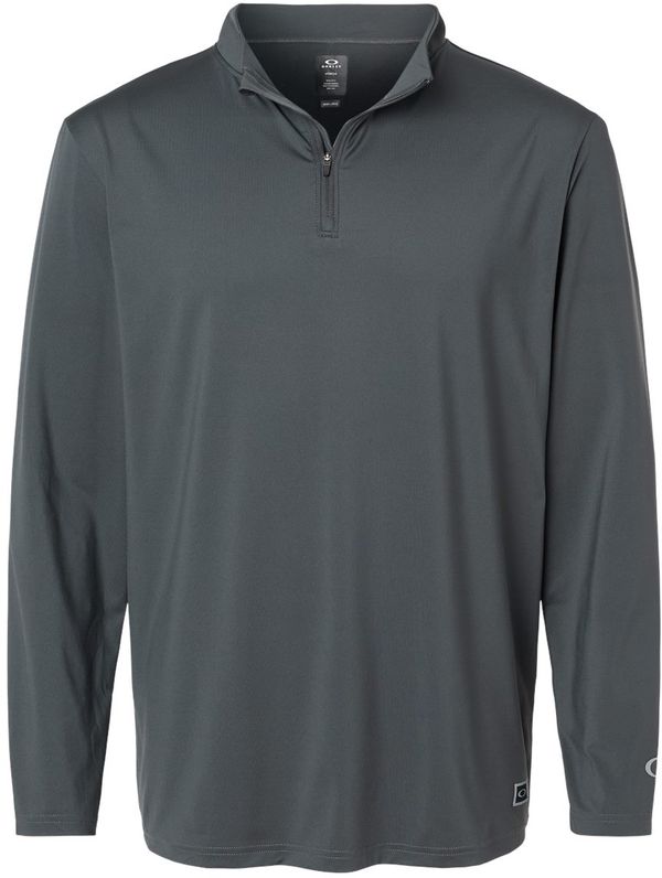 Am image of a Custom Oakley Team Issue Podium Quarter Zip Pullover in Forged Iron!