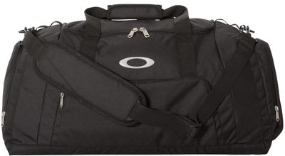 Am image of a Custom Oakley 55L Gym to Street Duffel Bag in Blackout!