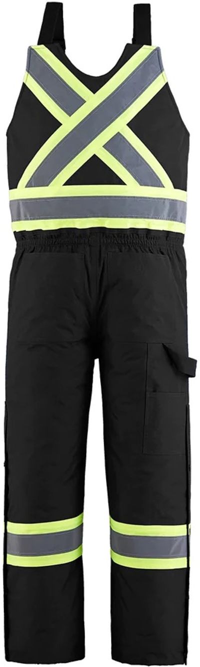 Am image of a Custom CX2 Cabover Mens Hi Vis Insulated Overall in Black!