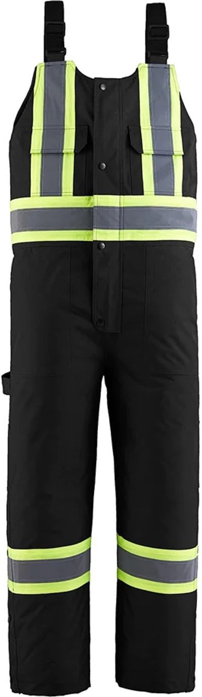 Am image of a Custom CX2 Cabover Mens Hi Vis Insulated Overall in Black!