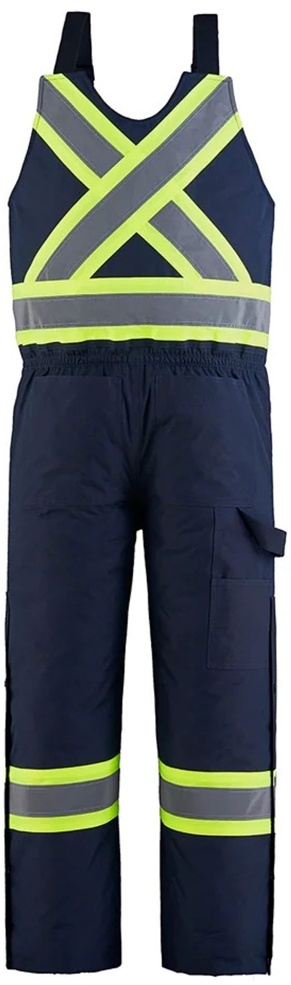Am image of a Custom CX2 Cabover Mens Hi Vis Insulated Overall in Navy!