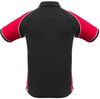 Am image of a Custom Biz Collection Mens Nitro Polo in Black/Red/White!