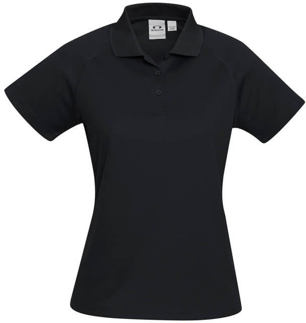 Biz Collection Ladies Sprint Polo in Black