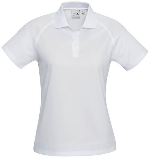 Biz Collection Ladies Sprint Polo in White