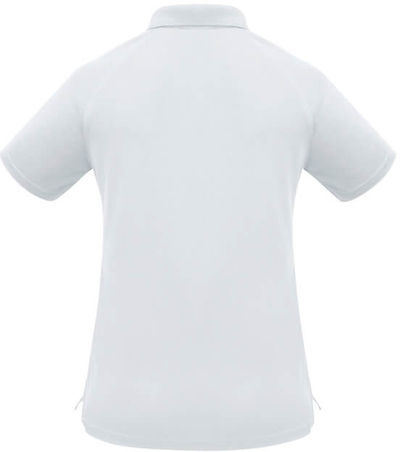 Am image of a Custom Biz Collection Ladies Sprint Polo in White!