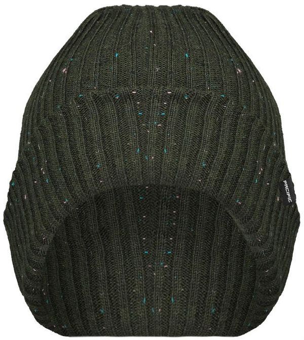Am image of a Custom Pacific Headwear Tweed Beanie in Dark Green!