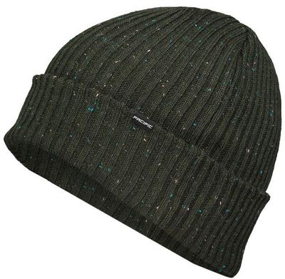 Am image of a Custom Pacific Headwear Tweed Beanie in Dark Green!