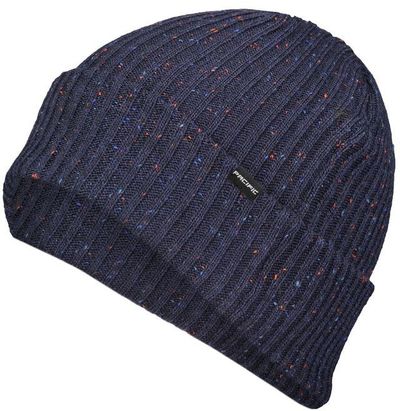 Am image of a Custom Pacific Headwear Tweed Beanie in Navy!