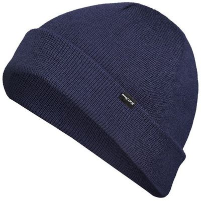 Am image of a Custom Pacific Headwear Fisherman Beanie in Navy!