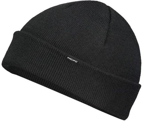 Am image of a Custom Pacific Headwear Fisherman Beanie in Black!