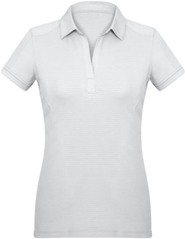 Am image of a Custom Biz Collection Ladies Profile Polo in White!