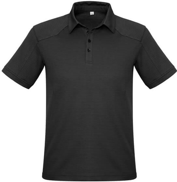 Am image of a Custom Biz Collection Mens Profile Polo in Black!