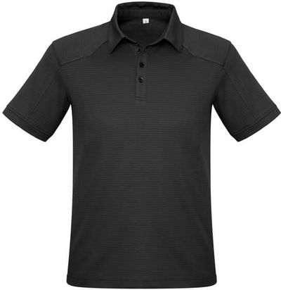 Am image of a Custom Biz Collection Mens Profile Polo in Black!