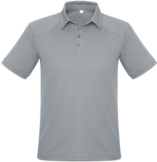 Biz Collection Mens Profile Polo in Silver