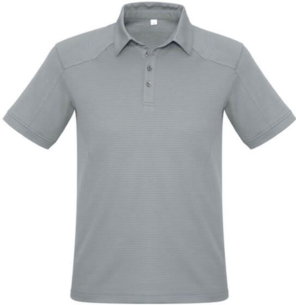 Am image of a Custom Biz Collection Mens Profile Polo in Silver!
