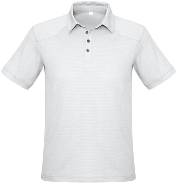 Am image of a Custom Biz Collection Mens Profile Polo in White!