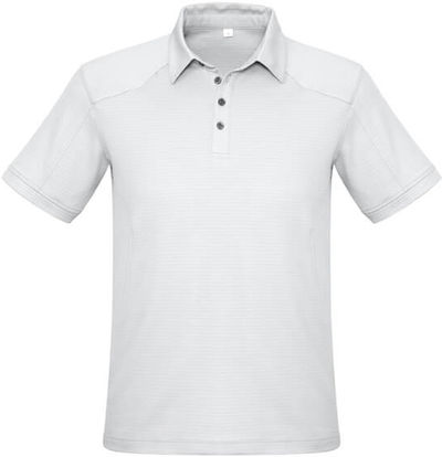 Am image of a Custom Biz Collection Mens Profile Polo in White!
