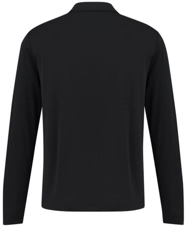 Am image of a Custom Biz Collection Mens Ace Long Sleeve Polo in Black!