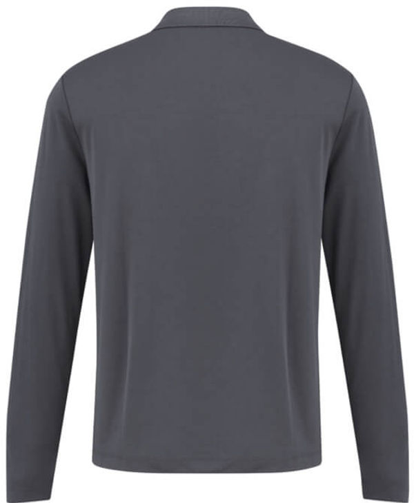 Am image of a Custom Biz Collection Mens Ace Long Sleeve Polo in Grey!