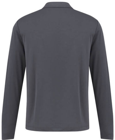 Am image of a Custom Biz Collection Mens Ace Long Sleeve Polo in Grey!