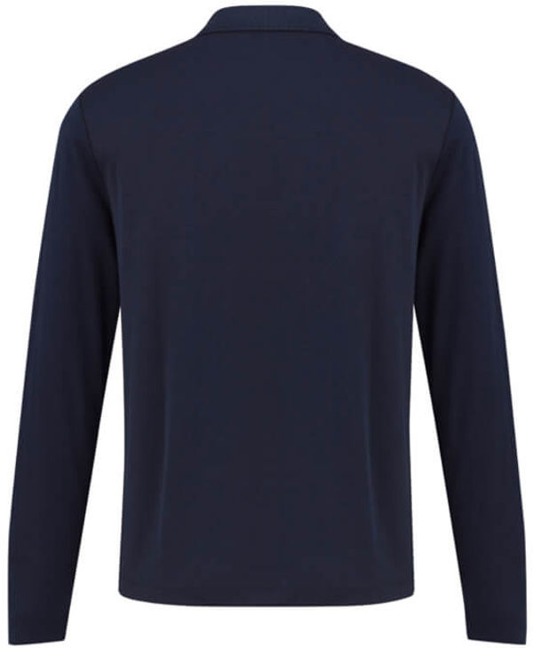 Am image of a Custom Biz Collection Mens Ace Long Sleeve Polo in Navy!