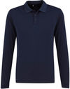 Am image of a Custom Biz Collection Mens Ace Long Sleeve Polo in Navy!