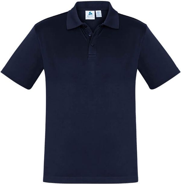 Am image of a Custom Biz Collection Kids Ace Polo in Navy!