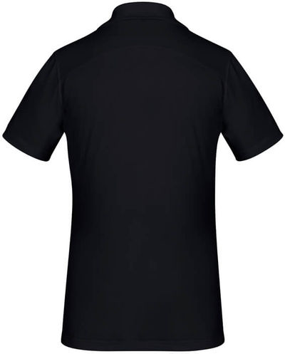 Am image of a Custom Biz Collection Ladies Aero Polo in Solid Black!
