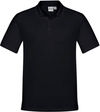 Am image of a Custom Biz Collection Mens Aero Polo in Solid Black!